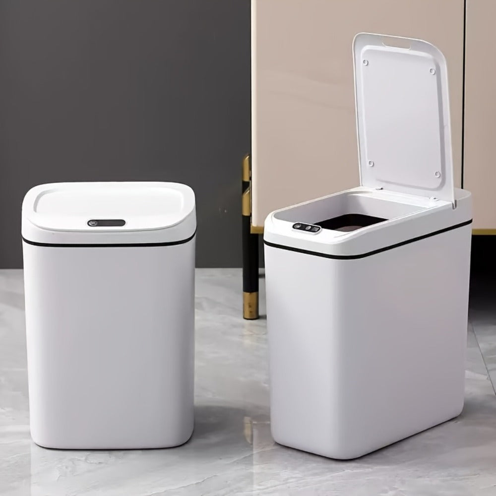 Motion-Activated Touchless Trash Can with Lid, Smart Sensor Waste Bin for Kitchen, Bathroom, Office & Home