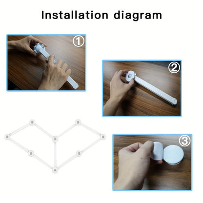 Modular LED Atmosphere Light 9pcs Starry Sky RGB, Freely Splicing, Music Sync, App & Voice Control