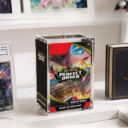 Pokemon Acrylic Display Case for ETB & Booster Bundle with the Listed Color, Size or Set Options for Everyday Use