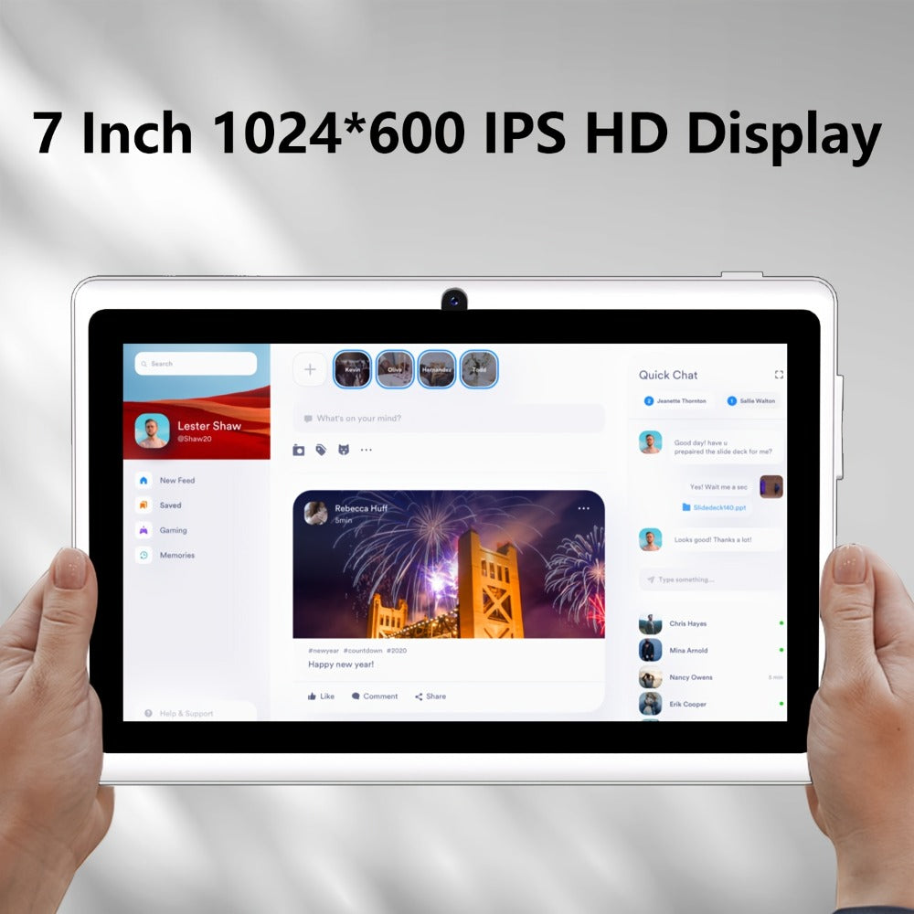 Android Tablet 7-Inch with 2GB Physical Plus 4GB Extended Memory, 32GB Internal Storage and Stereo Speakers