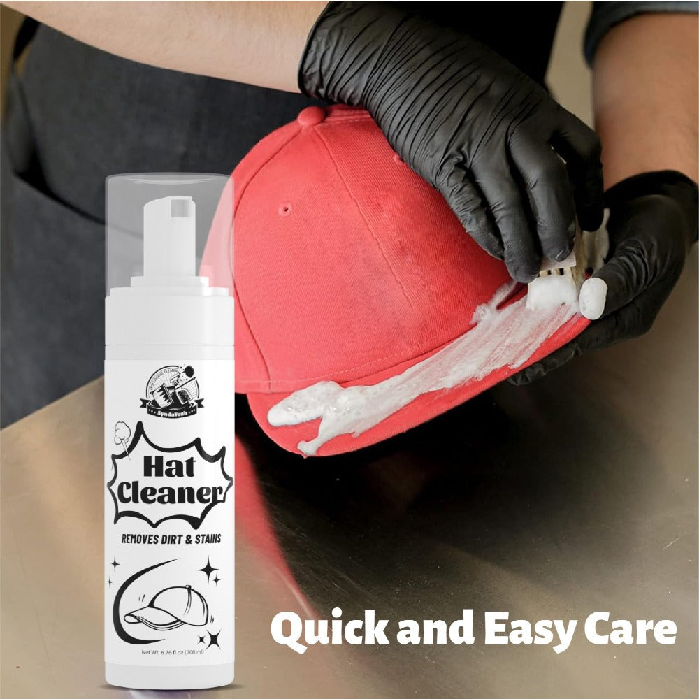 Hat Cleaner Foam Spray – Professional Stain Remover for Wool, Felt & Fur Hats, Removes Dirt, Sweat & Fingerprints, 6.76 Fl Oz (200ml)