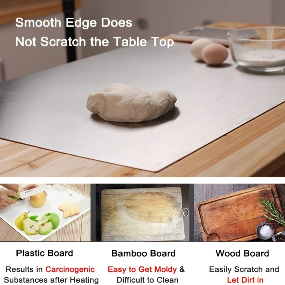 Cutting Boards for Kitchen, Stainless Steel Cutting Board Extra Large 27.5"×19.7" Double-Sided 304 Steel Board for Home & Commercial Kitchen