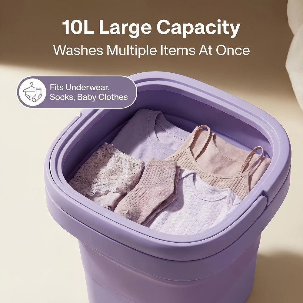 Portable Mini Washing Machine 3 Cleaning Modes, Compact Travel Washer for Underwear Delicates