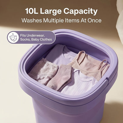 Portable Mini Washing Machine 3 Cleaning Modes, Compact Travel Washer for Underwear Delicates
