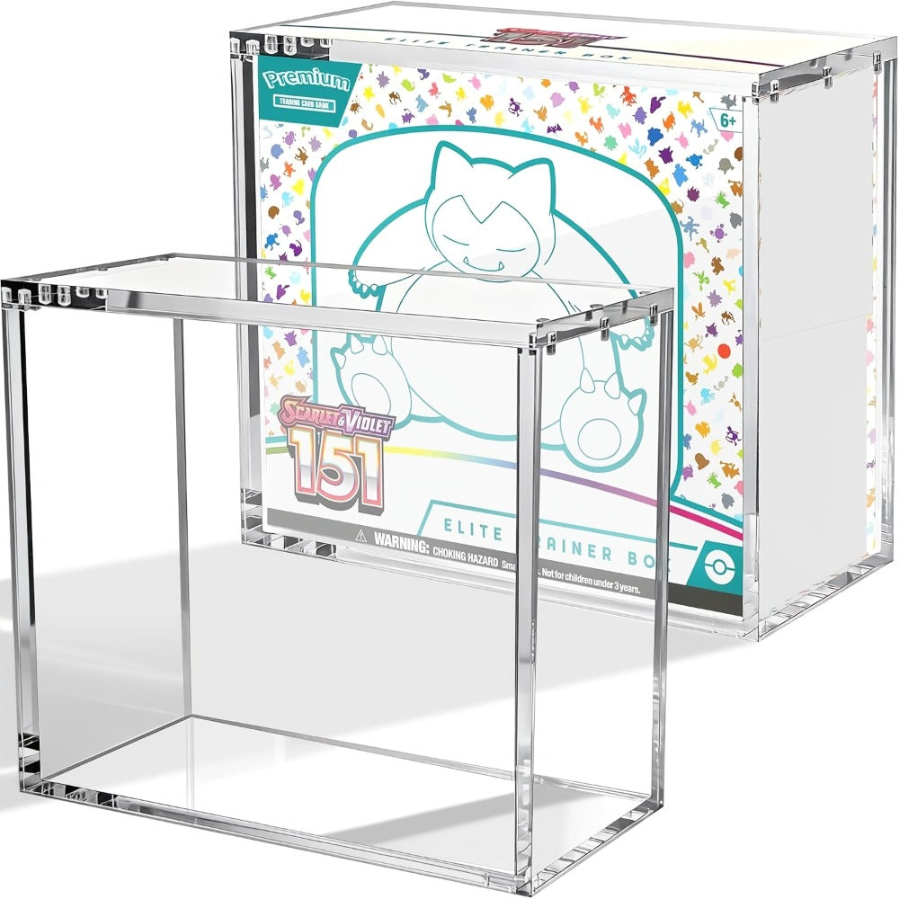 Pokemon Acrylic Display Case for ETB & Booster Bundle with the Listed Color, Size or Set Options for Everyday Use