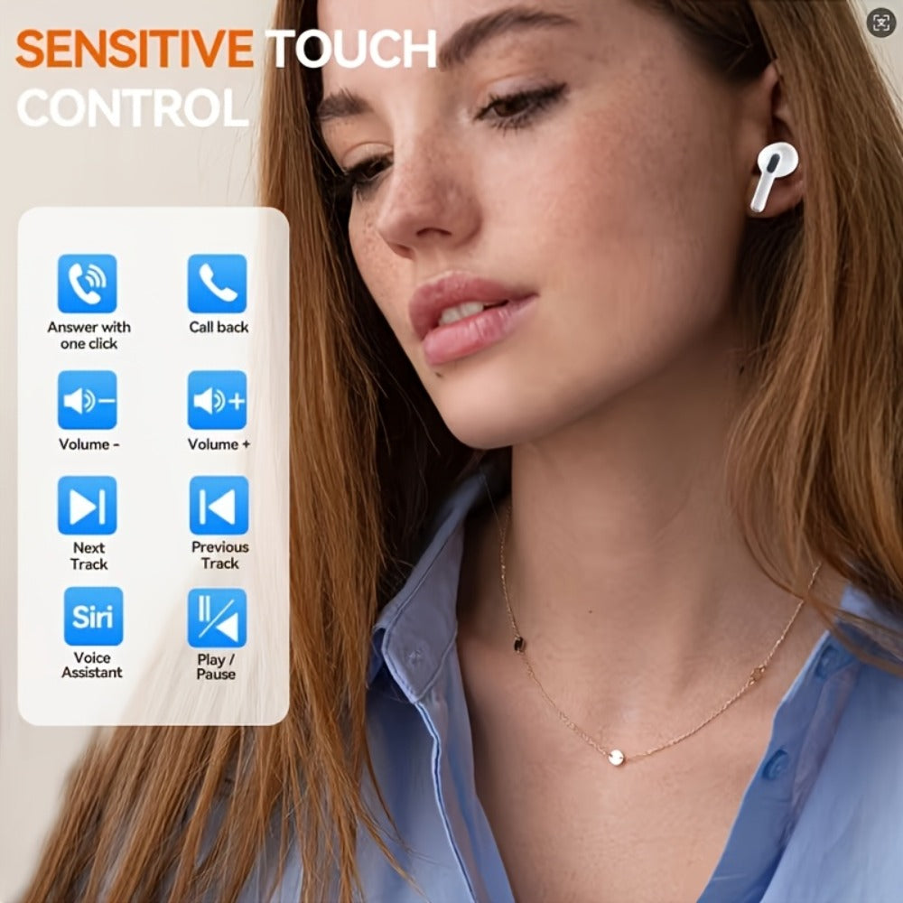 Wireless Earbuds 3-in-1 Standard, Translation or Screen Models with White Charging Case Options