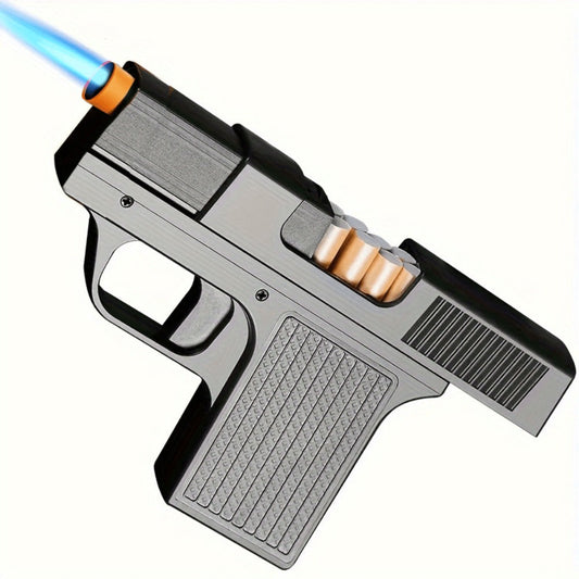 Blue Flame Torch Lighter with Adjustable Flame, Windproof Butane Cigar Lighter for BBQ Outdoor Survival Kitchen