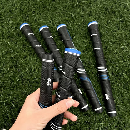 Oversized Golf Grips 10-Pack | Jumbo Blue Soft Rubber Anti-Slip Golf Club Grips for Iron & Wood Clubs – Ergonomic Precision Control Design