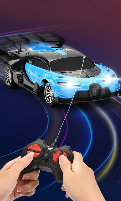 High-Speed Drift RC Car 1:24 Scale with LED Lights 4-Channel Simulation Model Remote Control Car for Kids Boys Girls