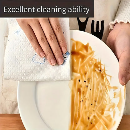Reusable Kitchen Paper Towels 800 Times Use Non-Stick Oil Degreasing Cleaning Cloth Wet Dry Dual-Use Lazy Rag for Home Kitchen Household