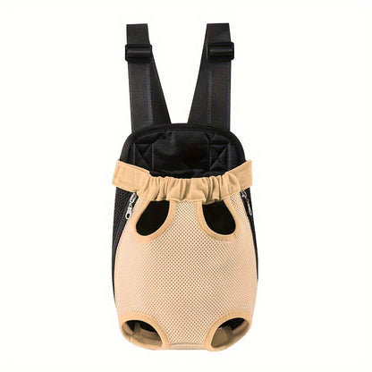 Double Pet Carrier Backpack for Two Cats & Dogs | Breathable Mesh Front Chest Bag for Small Pets, Adjustable Portable Dual Carrier