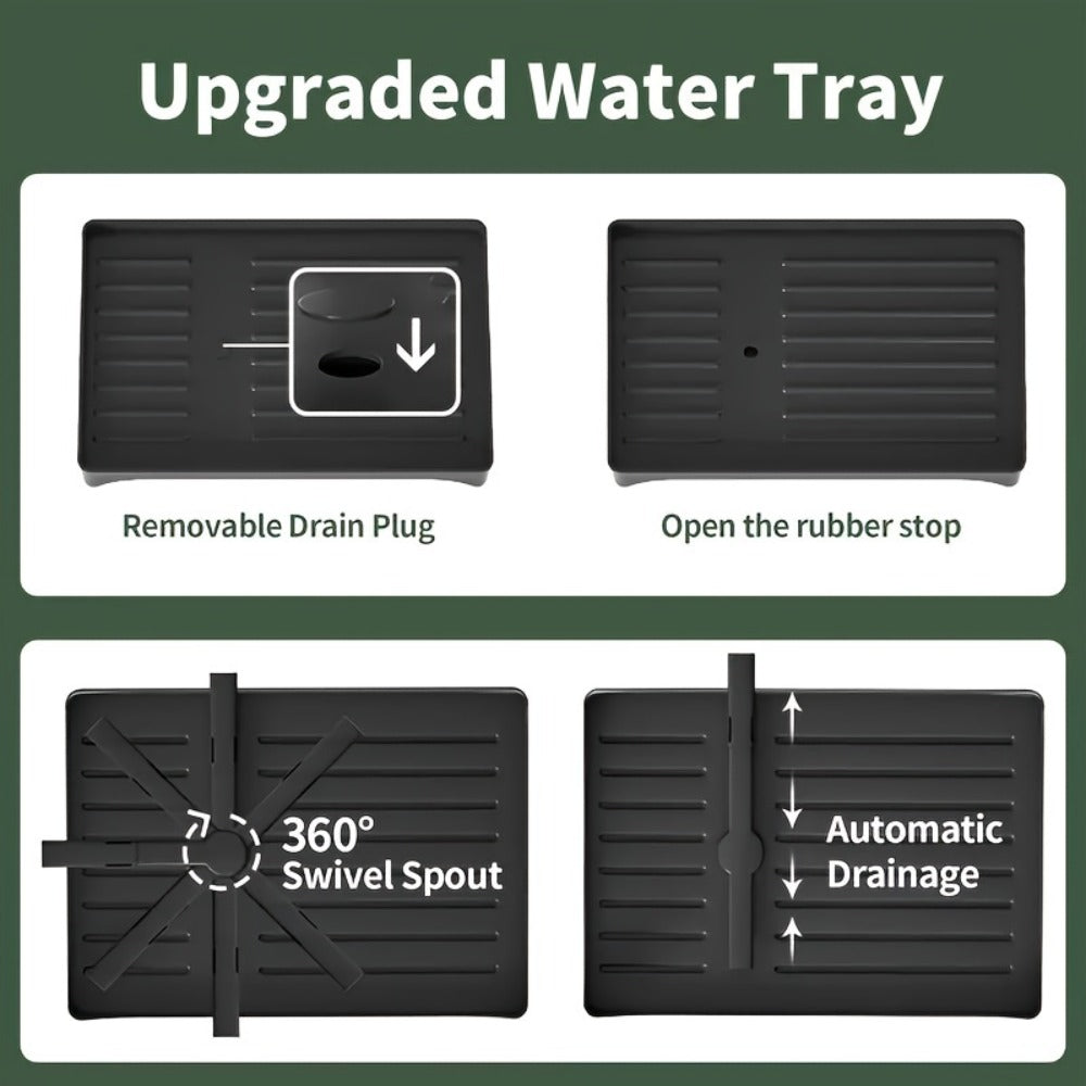 2-Layer Dish Drying Rack Kitchen Countertop Organizer – Dish Drain Rack with Knife Holder, Cup Rack & Cutlery Holder for Bowls