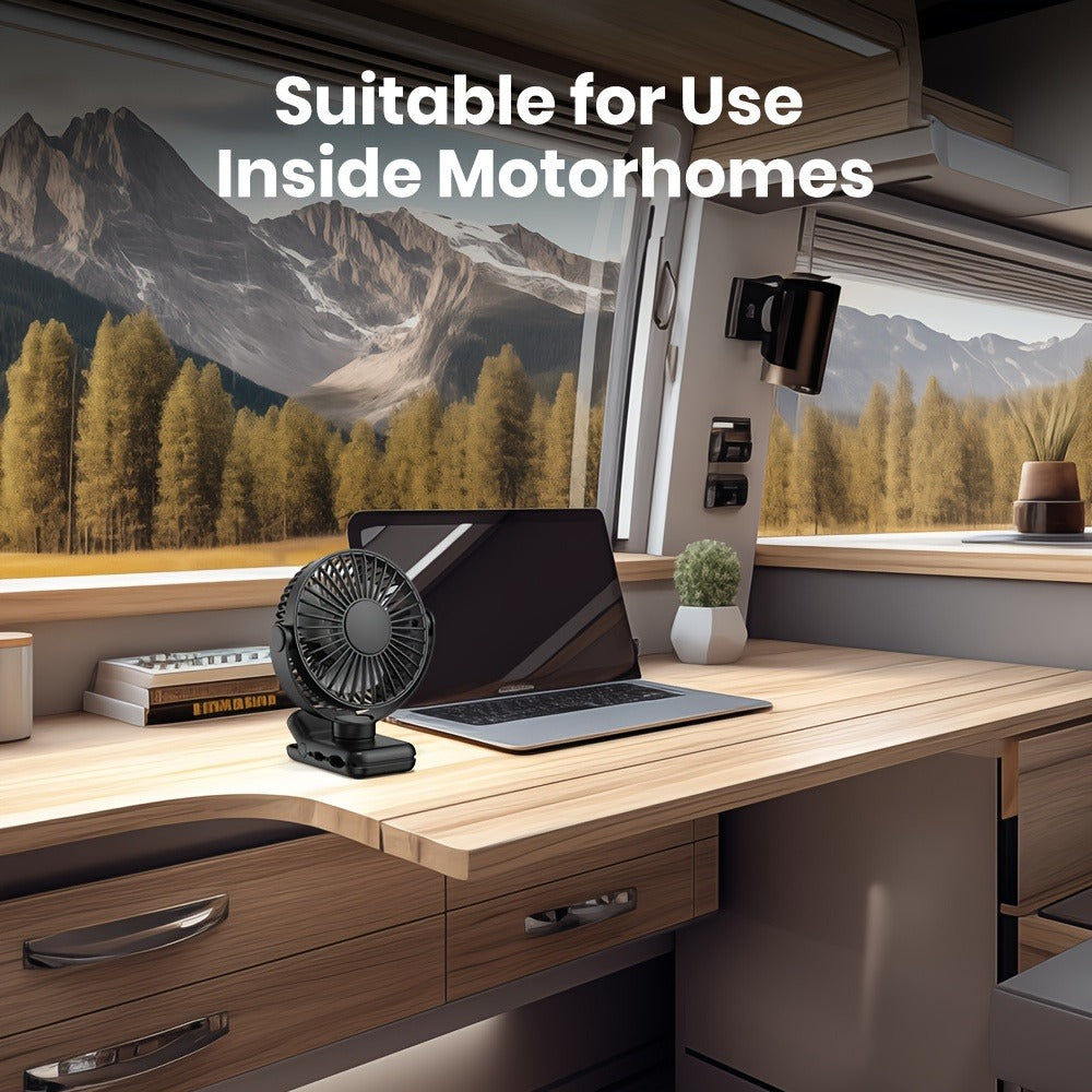 Clip on Fan USB Desk Fan, Brushless Motor Whisper Quiet Portable Mini Fan with Strong Clamp
