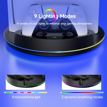 PS5 Charging Station with RGB Light Stand for PS5 Slim PS5 Pro - Fast Dual Controller Charger for an Everyday Personal Care Routine