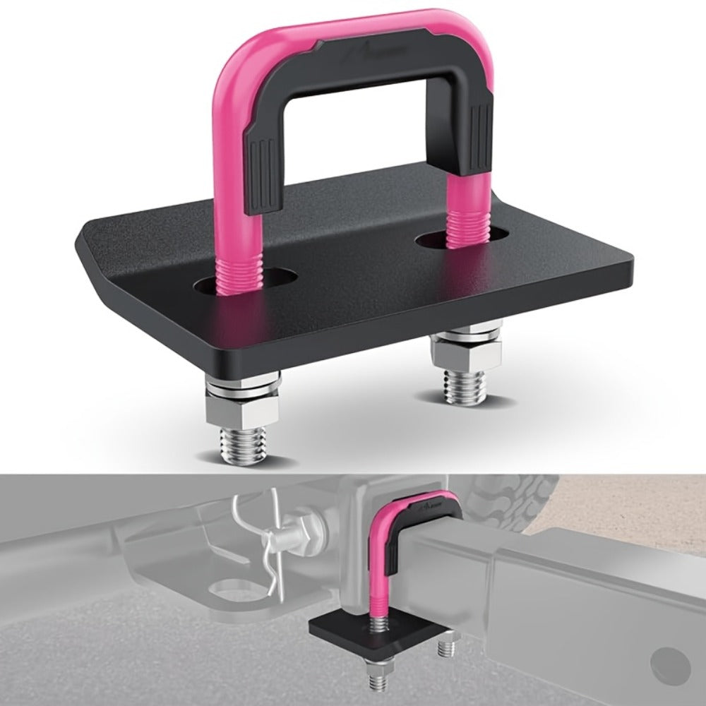 Trailer Hitch Tightener Anti Rattle Stabilizer 2 Inch Heavy Duty Steel U-Bolt with Rubber Cover Hitch Mount Wobble Eliminator for 2"