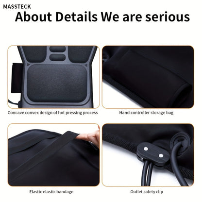 Massage Seat Cushion with Heat 9 Vibration Motors Triple Heating Pad Lumbar Traction Full Body Massager for Home or Salon Spa Use