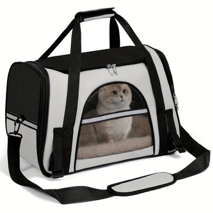Foldable Cat Carrier Backpack | Airline Approved Collapsible Pet Travel Bag for Cats & Dogs, Spacious Ventilated Design