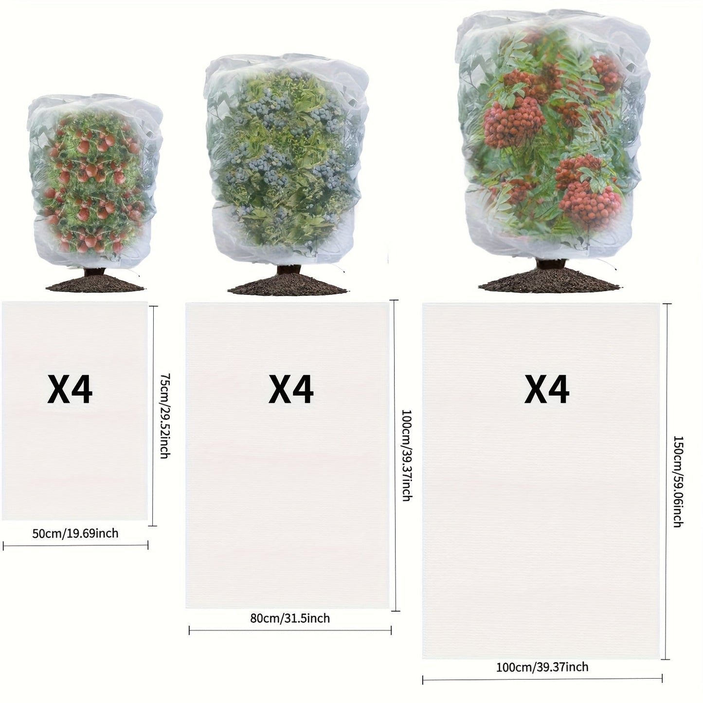 Garden Netting | Plant Protection Bags Drawstring Insect Bird Barrier