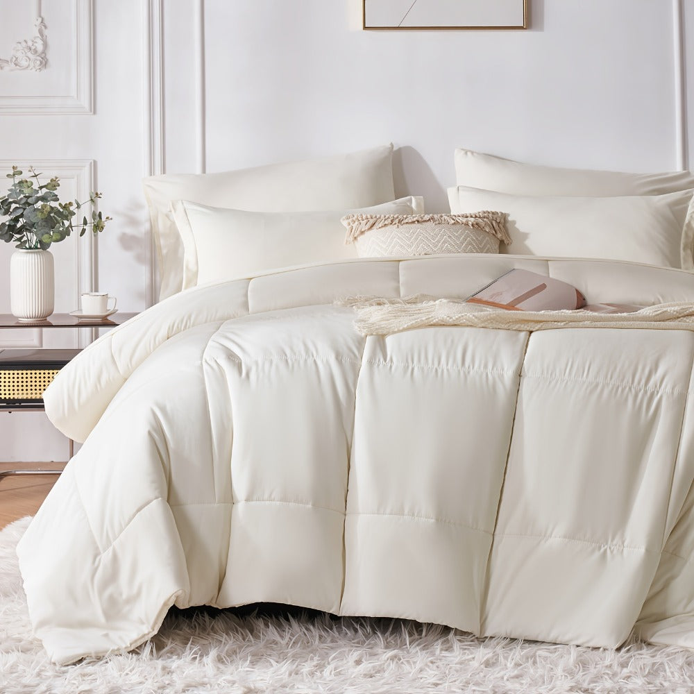 Checkered Microfiber Bed-in-a-Bag Comforter Set with Coordinated Sheets, 16 Color or Code Options and Four Sizes