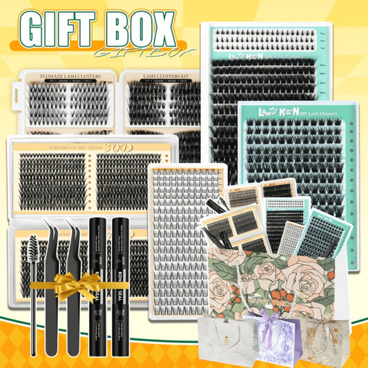 False Eyelash Cluster Kit with Four Package Options from 209 to 1993 Pieces plus Tools and Gift Bags