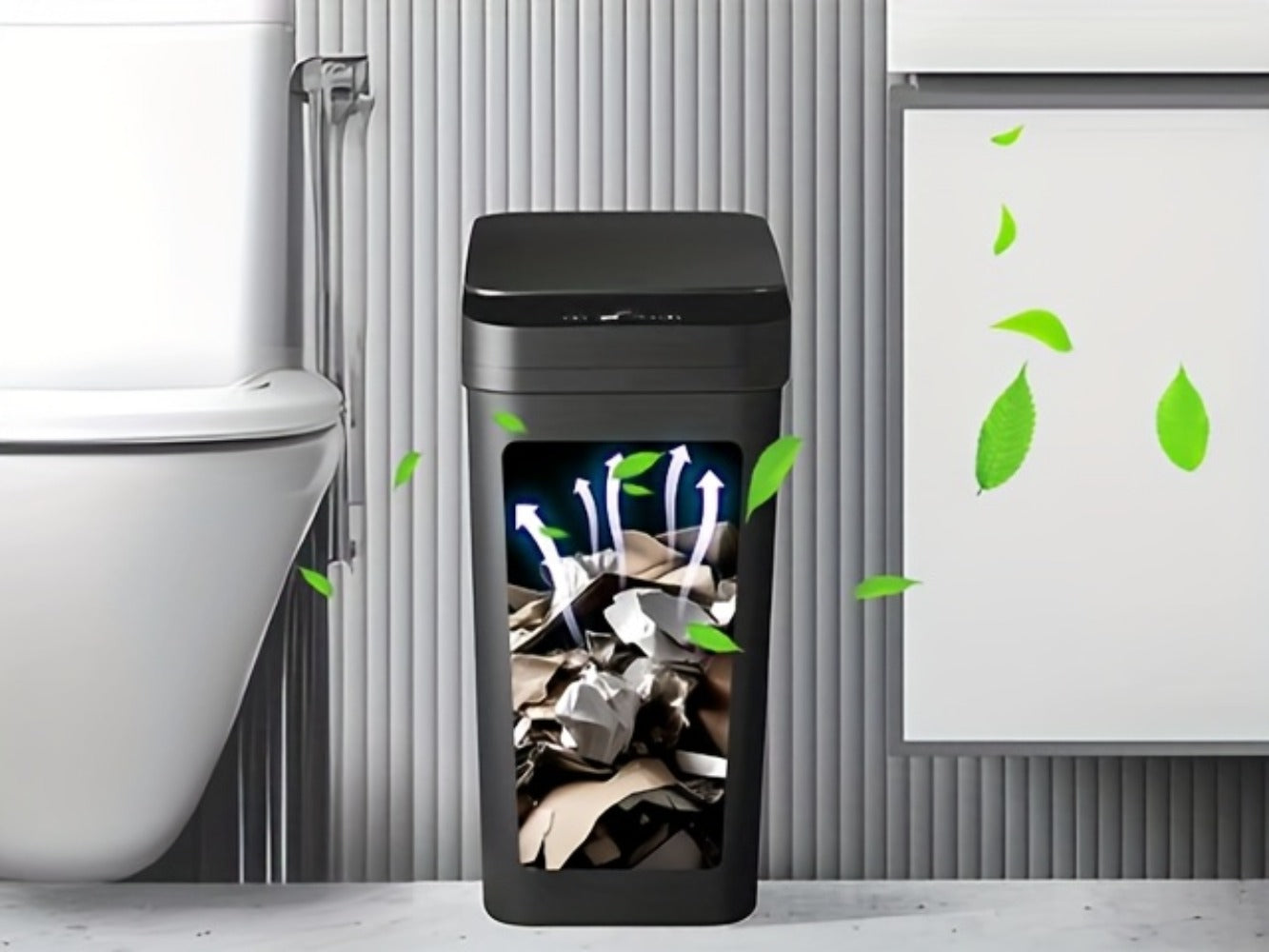 Motion Sensor Trash Can 2-Pack, 2.8 Gallon Touchless Slim Garbage Can with Auto Lid for an Everyday Personal Care Routine
