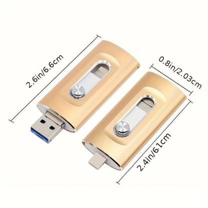 USB Flash Drive 4-in-1 USB 3.0 Multi-Connector Drive with 128GB or 256GB Capacity and Four Color Options