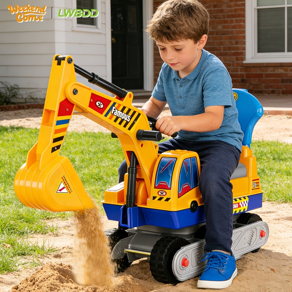 Ride-On Excavator Toy for Kids with Manual Digging Arm with the Listed Color, Size or Set Options for Everyday Use