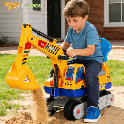 Ride-On Excavator Toy for Kids with Manual Digging Arm with the Listed Color, Size or Set Options for Everyday Use