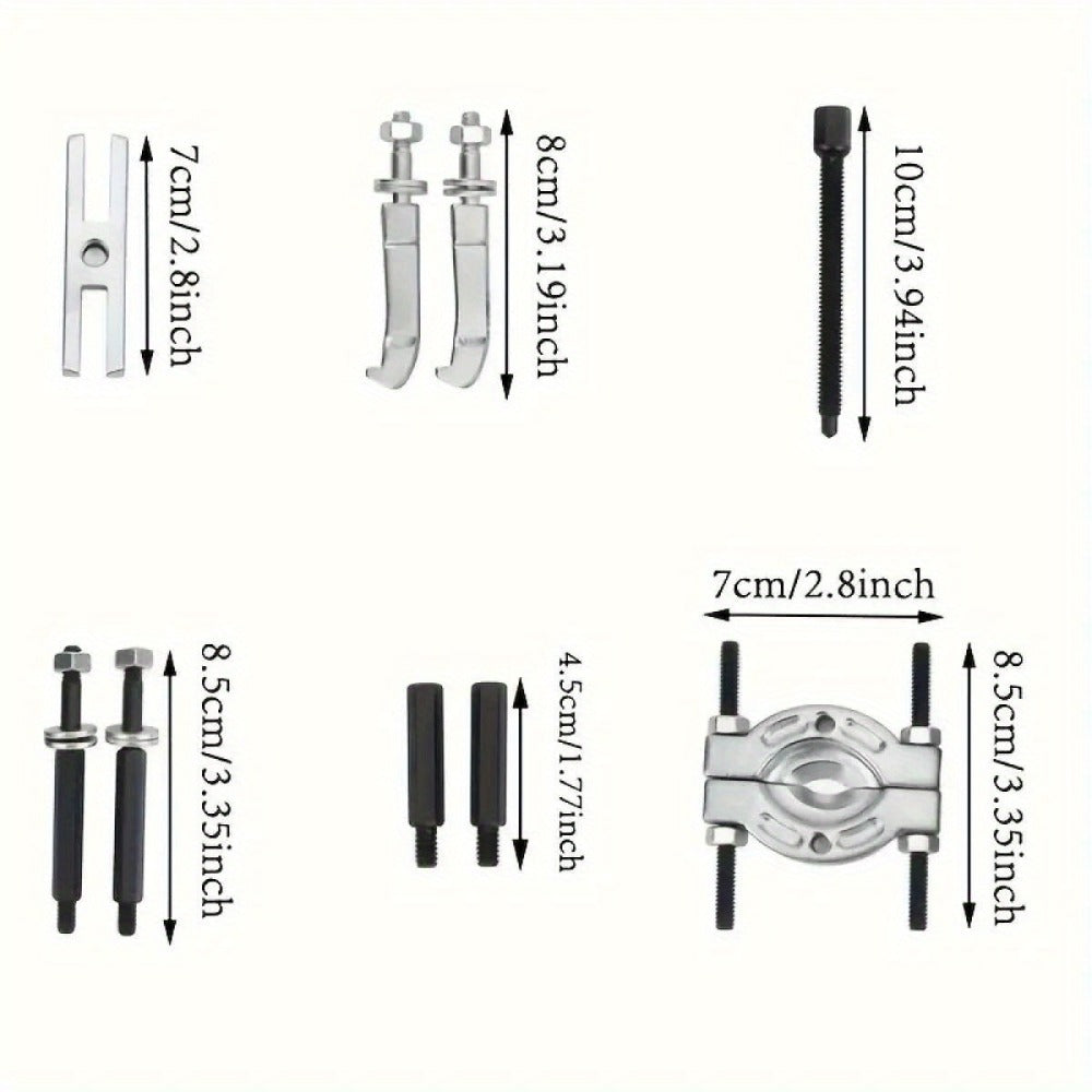Bearing Puller Set 9-Piece – Gearbox Bearing Removal Tool Kit for Automotive & Mechanical Repair, Internal External Bearing Extractor