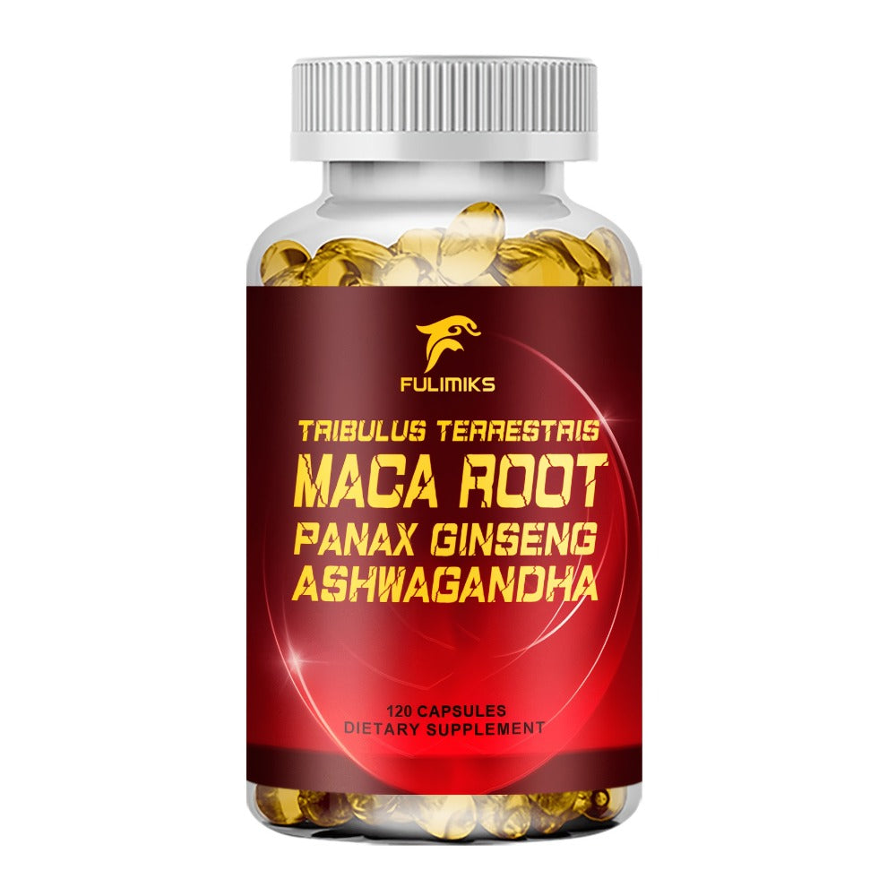 Tribulus and Maca Men's Health Supplement Vegetable Capsules, 120 Count in One Labeled Bottle