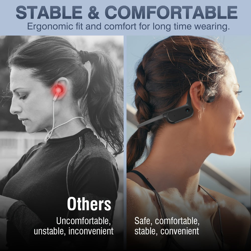 Sport Open Ear Headphones Wireless Bluetooth with Noise-Canceling Mic for an Everyday Personal Care Routine