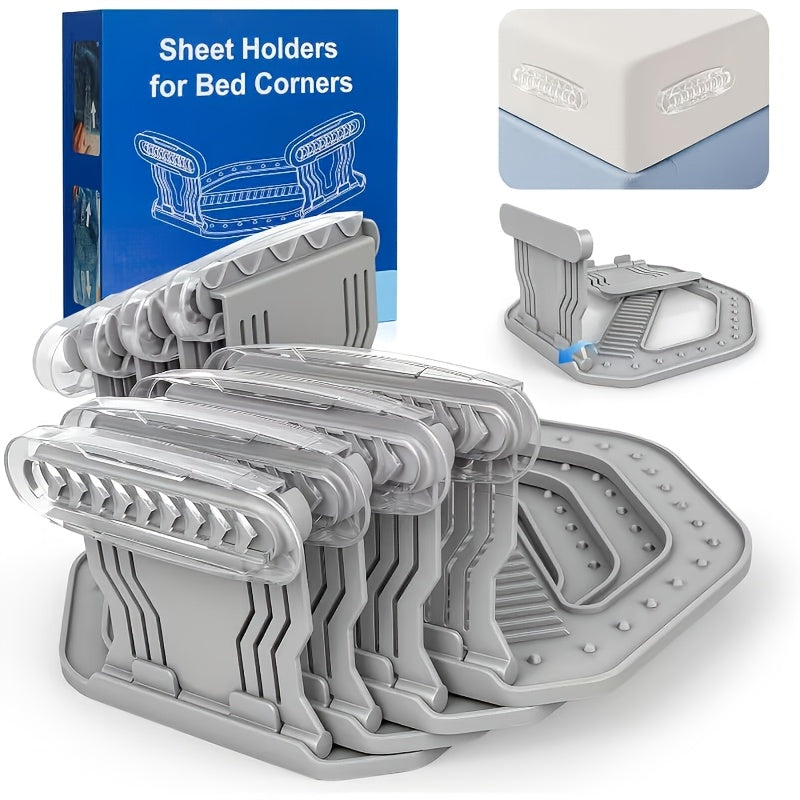 Bed Sheet Holder Straps – Heavy-Duty Mattress Sheet Grippers, No More Loose Bedding, Universal Fit for All Mattress Depths & Sheet Styles