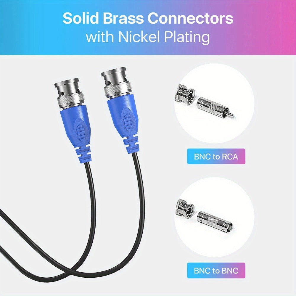 CCTV BNC Cable 4-Pack 100ft 30M, ZOSI Video Power 2-in-1 Security Camera Cable with BNC Connector and DC Plug