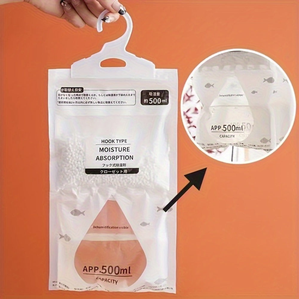 Moisture Absorber Bags 20 Pack Hanging Dehumidifier Bags 90-Day Power-Free Reusable Damp for Entryways, Bedrooms and Living Spaces