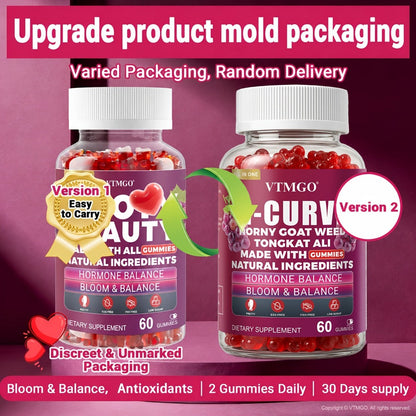 Women's Curve Enhancement Gummies with Maca Root Saw Palmetto Tribulus Terrestris L-Arginine