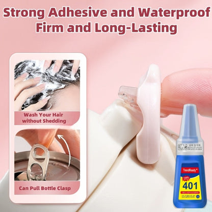 Waterproof Nail Adhesive Tabs with Nail Stickers 0.85oz Dropper Tip Bottle – Extra Strong Alcohol-Free Quick Release Long Wearing Salon