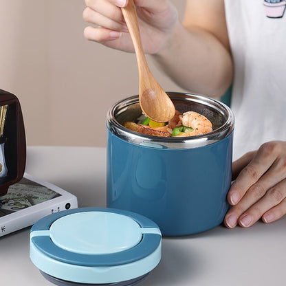 Stainless Steel Lunch Box 630ml Leakproof Stackable Thermal Bento Box with Handle 304 Steel Heat Cold Insulation Container for School Office