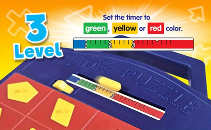 Shape Puzzle Pop-Up Board Game for Kids, Interactive Timer Matching Game with 3 Difficulty Levels