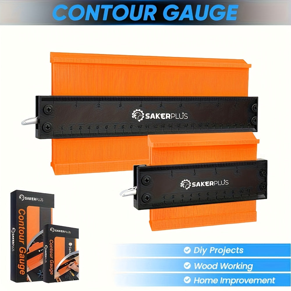Contour Gauge Profile Tool with Lock – 6 Inch & 11 Inch Shape Duplicator for Flooring, Tile, Woodworking, Carpet Cutting & Irregular Shape
