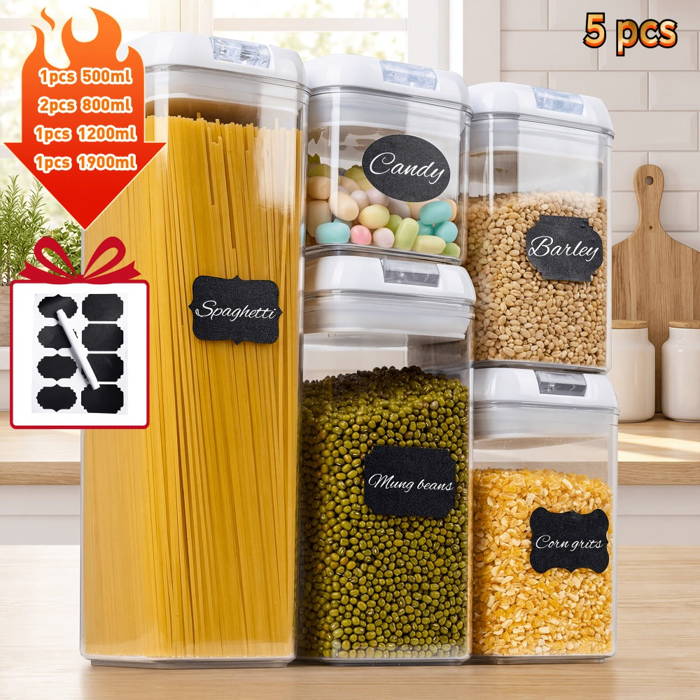 Plastic Food Storage Containers with Lids – Leak Proof Airtight Kitchen Organizer Set for Home Cooking, Dining and Outdoor Meals