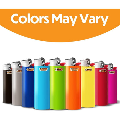 BIC Classic Maxi Pocket Lighters Assorted Colors 8-Count Tray - Reliable Everyday Lighter for Home
