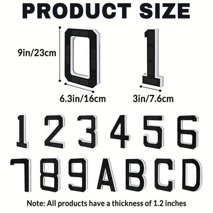 Solar House Number 9-Inch Backlit LED Address Sign with Light Sensor and Number or Letter Options for Garden and Courtyard