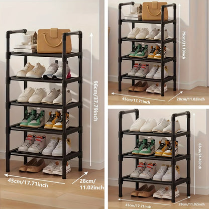 Shoe Rack Multi-Layer Space Saving – 3 to 8 Tier Shoe Storage Stand Organizer for Entryway Bedroom Closet Corridor