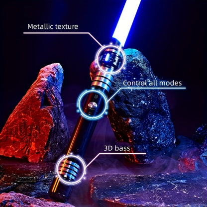 Light Up Saber 15 Colors 2-in-1 Metal Gravity Sensing, Rechargeable Glow Sword with Upgraded LED