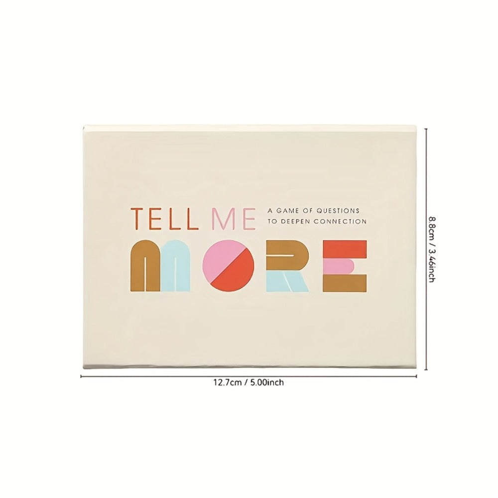 Tell Me More Conversation Card Game – Fun Icebreaker Question Cards for Friends, Family, Couples & Coworkers
