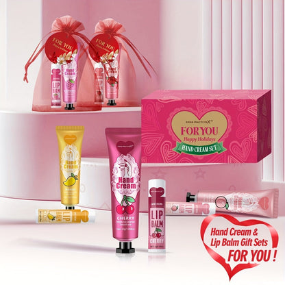 Wedding Party Favor Beauty Gift Set 96pcs, Bulk Women's Gift Box with Hand Cream, Lipstick, Red Bag & Card
