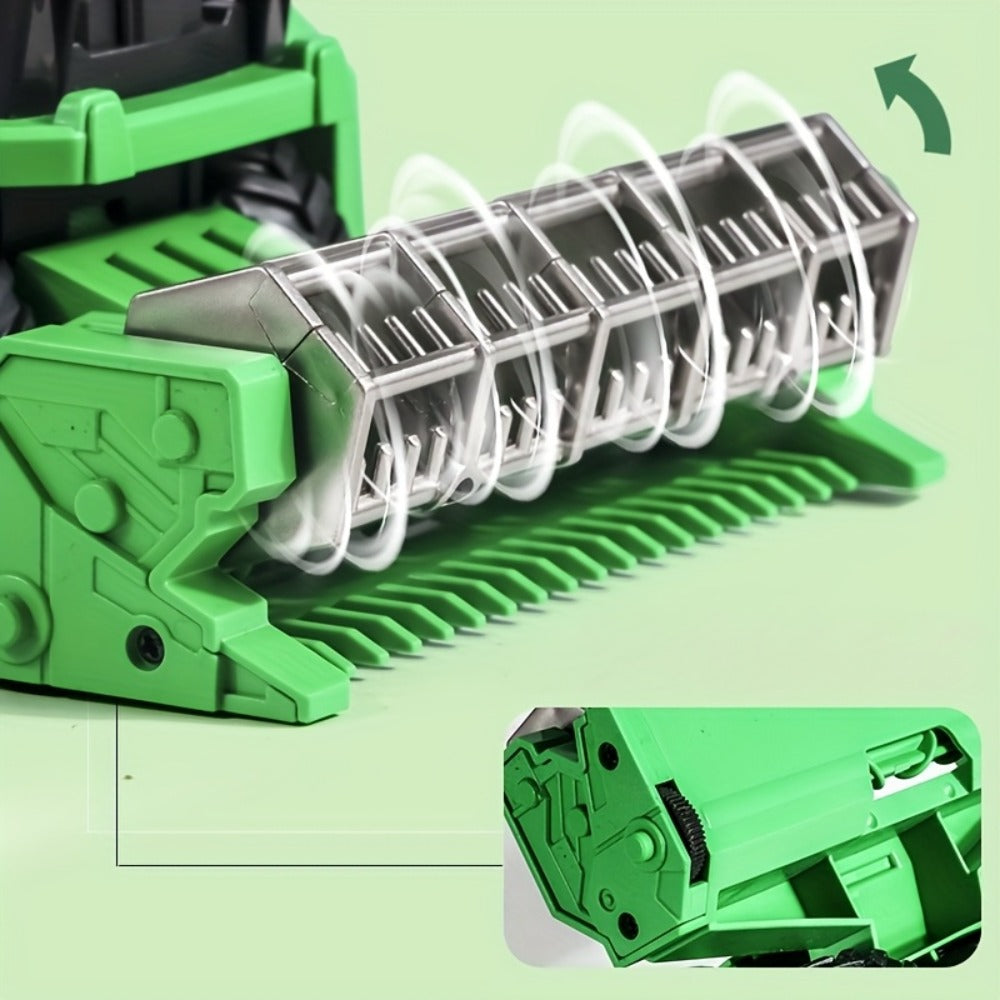 Wheat Harvester Toy Car Inertia Friction Powered Agricultural Vehicle Simulation Model for Kids Boys Girls Ages 3+