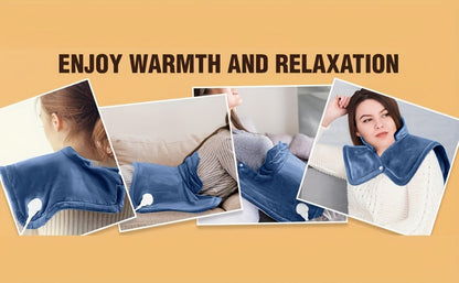 Graphene Heating Shawl Wrap Blanket - Ultra- Coral Fleece Temperature-Regulating Neck Back Shoulder Warmer