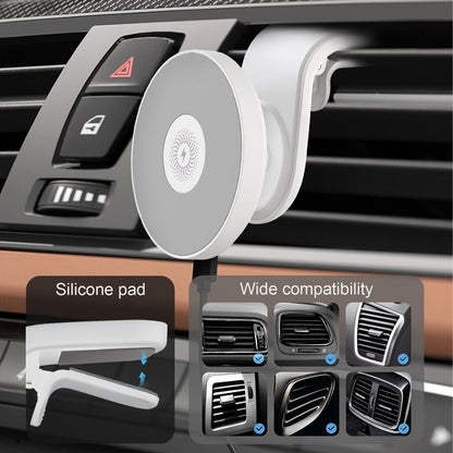 Magnetic Wireless Car Charger Mount 15W 360° Swivel Ball Joint Air Vent Holder for iPhone 17 17 Air 17 Pro Max 16 15 14 13 12 Series
