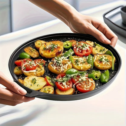 Pre-Seasoned Cast Iron Pan Set – Non-Stick Multifunctional Skillet for Pizza Home Kitchen Outdoor Cooking
